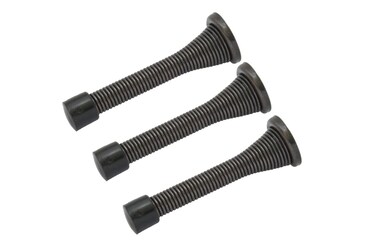 QCAA Flexible Spring Door Stop Bumper, 3-1/8", Steel, ORB Oil Rubbed Bronze, 3 Pack, Made in Taiwan