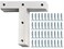 Alise T Flat Brackets,Corner Bracket Corner Brace Mending Plate Repair 120mm x 120mm Stainless Steel Flat Braces for Wood Tables, Chairs, Sofas, Beds, Cabinets, Doors and Windows,Brushed,Pack of 8