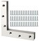 Alise L Flat Brackets,Corner Bracket Corner Brace Mending Plate Repair 120mm x 120mm Stainless Steel Flat Braces for Wood Tables, Chairs, Sofas, Beds, Cabinets, Doors and Windows,Brushed,Pack of 8