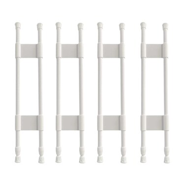 Tesmirror RV Refrigerator Tension Rods Tension Bars RV Fridge Bars Kitchen Accessories Refrigerator Accessories, 15.8-27.6 Inch, White