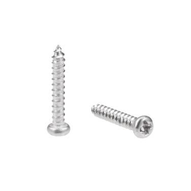 uxcell 2x12mm Self Tapping Screws Phillips Pan Head Screw 316 Stainless Steel Fasteners Bolts 50Pcs