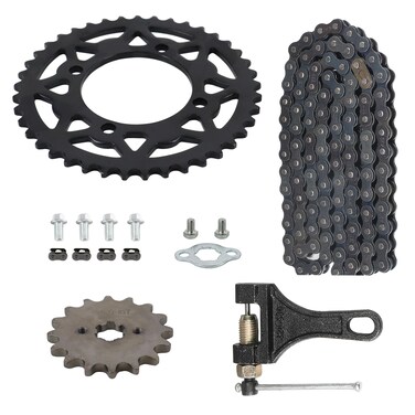 420 Chain 41 Tooth Rear Sprocket 76mm Front 16 Toothe 17mm with Chain Breaker for Chinese 50 70 90 110 125cc SSR CRF50 CRF70 XR50 Mini Bike ATV Go Kart Taotao Coolster Pit Dirt Bike