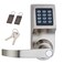 HAIFUAN Digital Door Lock,Unlock with M1 Card, Code and Key,Default for Left Hand Orientation Nickel Brush