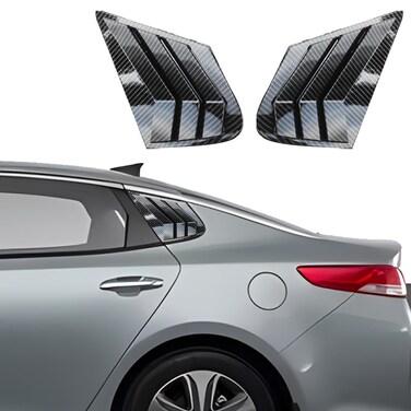XYHGM for Kia K5 Optima 2016-2020 Exterior Accessories Sporty Car Rear Side Window Louvers Air Vent Scoop Shades Cover Trim Blinds 2PCS(Carbon Fiber)