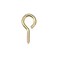 uxcell 0.7" Small Screw Eye Hooks Self Tapping Screws Carbon Steel Screw-in Hanger Eye-Shape Ring Hooks Gold 100pcs