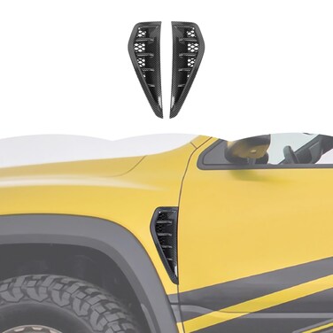 RT-TCZ Carbon Fiber Side Door Air Vent Fender Cover Trim Accessories for Dodge RAM TRX 2018 2019 2020 2021 2022 2023 2024
