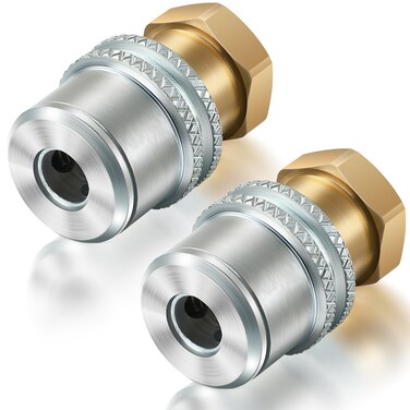 Air Chuck for Tires, Anti Leakage Lock on Air Chuck 1/4'' FNPT Locking Tire Inflator Chuck Quick Connector Lock Air Chuck Heavy Duty Brass Tire Chuck Closed Flow for Air Compressor (2 Pack)