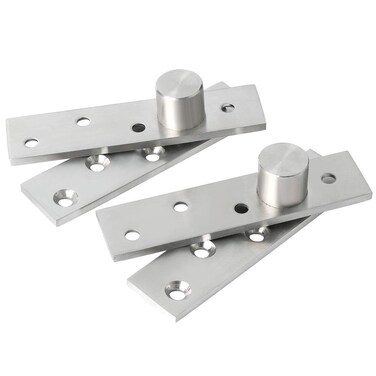 Alise 4'' Pivot Hinge Rotating Door Hinge 360 Degree Offset-Axes Rotation Hidden Door Hinge Concealing Hinges Up Down Shaft Hinges,Heavy Duty Stainless Steel Door Hardware,Brushed Finish,2 Pack