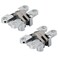 Alise 1 Pair Invisible Concealed Wooden Door Hinge Cross Folding Gate Hinges,Heavy Duty Metal Alloy Silver JL13X60-2P