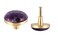 Rockcloud Pack of 2 Natural Crystal Stone Drawer Knobs Pull Handle Cupboard Dresser Door Pull with Screws Home Decorative Furniture Hardware, Amethyst (1.25 inches)