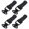 Antrader 4 Set Black Stainless Steel Hardware Cabinet Boxes Spring Loaded Latch Catch Toggle Hasp with Screws