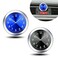 Sephile 2 PCS Car Dashboard Clock, 1.57" x 0.31" High Precision Night Luminous Accurate Reading Time Quartz Clock, Alloy Durable Waterproof Adjustable Mini Clock, Universal for Cars (Black &amp; Blue)