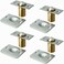 Alise Door Ball Catch,Drive in Ball Catches with Strike Plate for Closet Doors,Adjustable Tension Ball Latch Hardware,Brass and Stainless Steel Brushed,Pack of 4