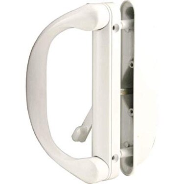 Sliding Patio Door Handle Set for Milgard, White (Locking)