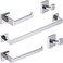 TRUSTMI 5-Piece Bathroom Hardware Accessory Set Robe Hook Towel Bar Toilet Roll Paper Holder Towel Ring Wall Mounted, SUS 304 Stainless Steel, Chrome