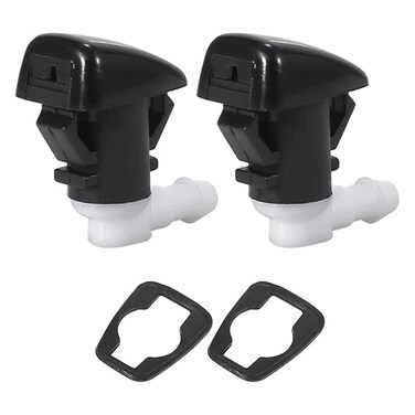 PETCHOR 2PCS 68269108AA Windshield Washer Nozzle, Wiper Spray Jet with 2 PCS Gasket, Car Windshield Washer Wiper Water Spray Nozzle Compatible with Dodge Durango 2011-2019