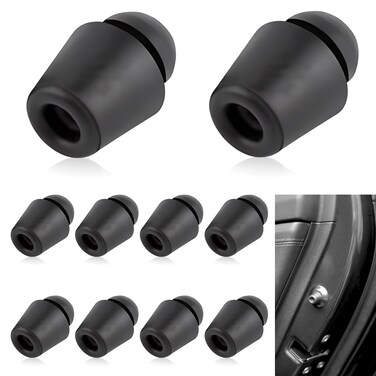 jokormo 10 PCS Car Hood Trunk Shock Absorber, 0.55" x 0.74" Door Bumper Protection Buffer Noise Reduction Rubber Pad, Multi-function Replacement OEM No. 8219128010 Accessories, for Most Cars (Black)
