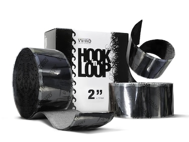 Hook 'n Loop Industrial Strength Black Sew-On Cloth Backed Roll (2" x 15ft Black)