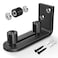 EaseLife Sliding Barn Door Bottom Floor Guide,Ball Bearings Adjustable Stay Roller,Wall Mount System,Flush Flat Bottom Design,2 Assemble Setup Options,Fit All Size Door,Black