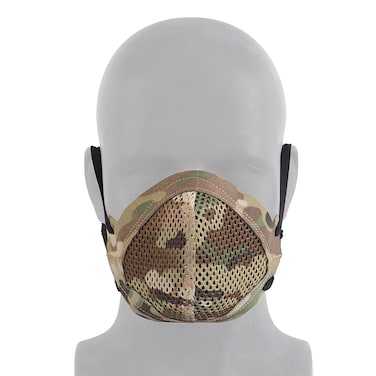 Sport Half Face Mask Breathable Reusable Protective Gears for Airsoft Paintball Tactical CS Outdoor Sport Game Gym, Cardio, Fitness, Running, Endurance HIIT Training (Camo)