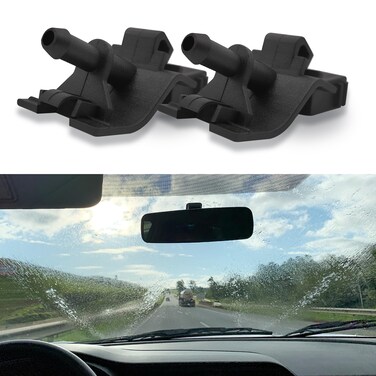 2 PCS Front Windshield Washer Nozzles, Windshield Washer Nozzle Kit, 85381-12300 Washer Spray Jet Kit Replacement for Lexus, Scion, Toyota