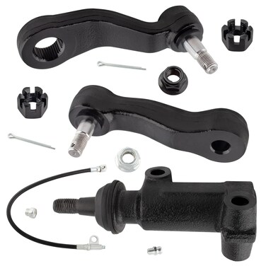 YMAUGP 3PCS Front Idler Arm + 3 Groove Pitman Arm + Idler Bracket Pivot for Chevrolet for GMC Avalanche Silverado Suburban Yukon Sierra 1500 2500 3500 HD for Hummer H2 K6535 K6654 K6723
