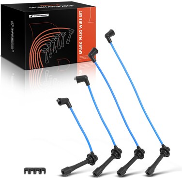 A-Premium Ignition Spark Plug Wires Set of 4 Compatible with Mazda Miata 1990-1993 1.6L, Miata 1994-1997/1999-2000 1.8L