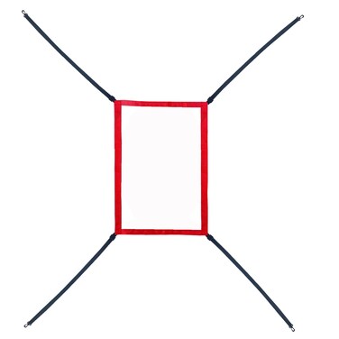 Strike Zone Target for Baseball Net, Practice Throwing and Hitting for 6x6,7x7 or 8x8 Foot Nets (Red-1 Hole-1 Pack)