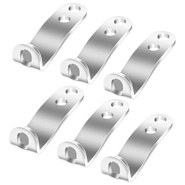 GSTP Double Holes Fuel Rail Brackets For LS LS1 LS2 LS6 EFI Aluminum Intake Manifold with Cathedral Port, Fuel Injectors Spacers Adapters 6 Pcs