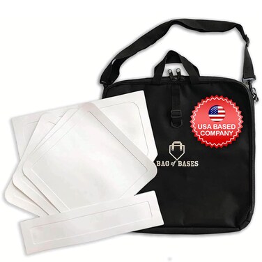 Easy Play Sports &amp; Outdoors, Kids &amp;Adults - Rubber Bases Bag Set - Baseball, Kickball, Tee Ball, Wiffle Ball - Practice, Yard
