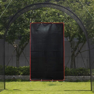 Doubleriver Baseball Backstop Batting Cage Backstop Rubber Baseball Pitching Target for Batting Cage Softball Backstop Backstop 4X6FT Pure