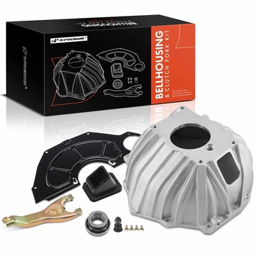 A-Premium 11" Bell Housing Clutch Kit Bellhousing Kit Compatible with Chevrolet Malibu 1964-1967 Impala 1959-1985 Monte Carlo Camaro Caprice Corvette Chevy II Chevelle Bel Air Manual Transmission