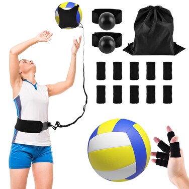 Volleyball Stuff,Solo Volleyball Training Equipment to Practice Serve,Spike,Set and Pass(COLOR:black)