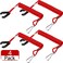 4 Pieces Universal Outboard Kill Switch Keys with Safety Stop Switch Lanyard Suit for Most Board Engine（Red）