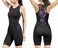 Santic Women's Triathlon Suit Tri-Suit with Padded One-Piece Sleeveless Swimsuit Quick-Dry Back Zipper （Black-Purple,M）