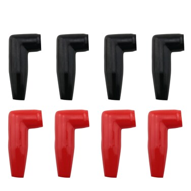 Electric Terminal Boot DGZZI 8PCS Electric Guard Motor Winch Cable Terminal Boot Rubber Cover, erminal PVC Protection Cover, 4PCS Black and 4PCS Red