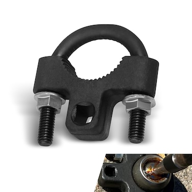 pinflaw 1 PC Car Steering Wheel Ball Head Rudder Wrench, Heat-treated Metal U-shaped Tooth Structure Rocker Disassemble Installation Tool, Multi-function Universal Automobile Repair Parts (Black)