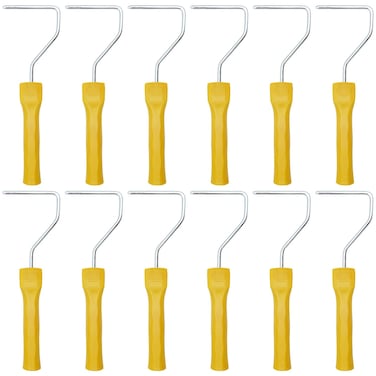 PROFOCON 4 Inch Mini Paint Roller Frame with Threaded Grip Handle - Pack of 12