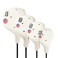 FRANKTECH Golf Head Covers, EVA Plastic Golf Club Covers for Driver Fairway Woods Hybrid, Driver Headcover with Pins, Fit All Right-Handed Golf Clubs, Easy On Off, Washable (White 4pcs Set)
