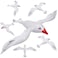 Toyvian Large Inflatable Seagulls 6pcs Jumbo Toy Blow Up Sea Birds Balloons Seagull Ornaments Wedding Beach Pool Party Supplies