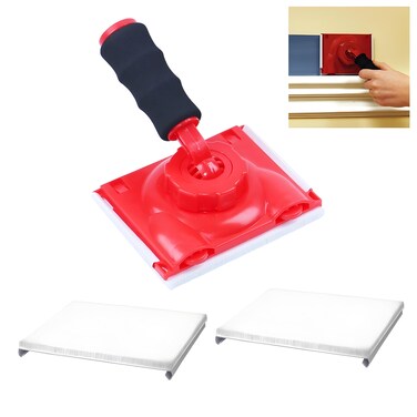 GesenWin &lrm;GRSL43 Paint Edger Trimmer with 2 Replacement Pads   Improved Guide Wheels   Edge Painting Tool for Walls, Ceilings, Corners &amp; Trims   Paint Pad Applicator, Edge Trimmer &amp; Paint Edger Tool