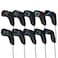 Scott Edward Golf Club Head Covers for Iron, 10 Pcs Leather Waterproof Material, Gradient Numbers Perfect for Most Clubs 4-9/A/P/S/X (Black Gradient Number Iron)