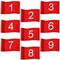 Riakrum 9 Pcs Golf Flags for Yard 8.9 x 5.7 Inch Mini Golf Flags Golf Pin Flags with Tube Inserted 1-9 Nylon Putting Green Flags Numbered Golf Flag for Yard Indoor Outdoor Backyard Garden Practice