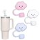 3 Pack Compatible with Stanley 30&amp;40 Oz Tumbler, 10mm Cloud Shape Straw Covers Cover, Cute Silicone Cloud Straw Covers, Straw Protectors, Soft Silicone for 10mm Straws