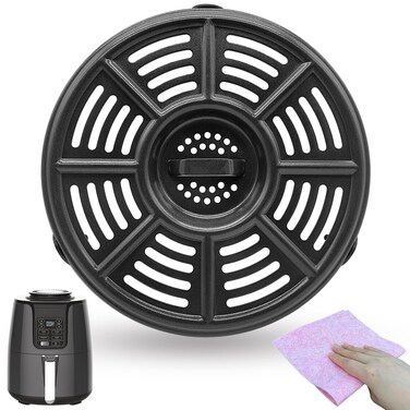 HQT 5.5QT Air Fryer Crisper Plate for 5.5 Quart Ninja AF150AMZ Air Fryer XL, Upgraded Air Fryer Grill Pan Plate Crisper Tray Rack Insert Grate Grid Shelf for Ninja Air Fryer, Nonstick, Dishwasher Safe