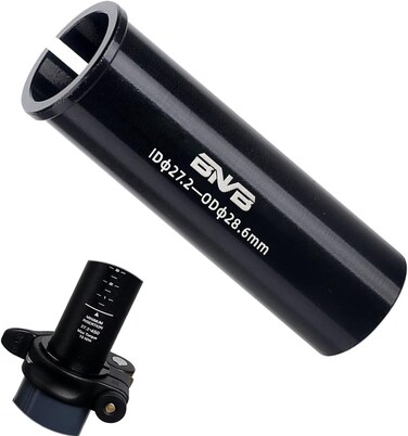 BNVB Alloy Bike Seatpost Shim, 100mm Length Aluminum Bicycle Reducing Sleeve Seat Post Tube Adapter, Diameter Switch 25.4-27.2mm; 27.2-28.6/30.0/30.4/30.9/31.6mm; 30.9-31.6mm. (31.6mm to 34.9mm)