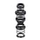 MAKELEN 25.4mm External Cup Threaded Headsets for for 25.4mm (1") Front Fork Steerer, 30mm Head Tube and 22.2mm Handlebar Stem Lightweight Headset Black