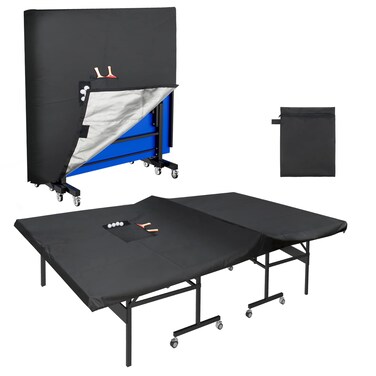 Ping Pong Table Cover, Table Tennis Table Cover Coolrunner Ping pong Cover Waterproof Indoor &amp; Outdoor, 420D Oxford Fabric Table Tennis Cover for Both Folding Tables &amp; Flat Tables
