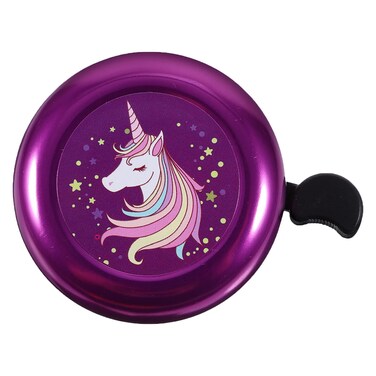 Unicorn Bike Bell, Bike Bell for Girls, Purple Pink Bike Bell for Bicycle Scooter Bike Accessory