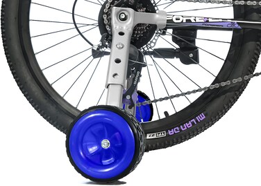 MOSHAY Roll Over Image to Zoom in Bicycle Training Wheels Fits 16 18 20 22 24 inch Kids Variable Bike (blue)